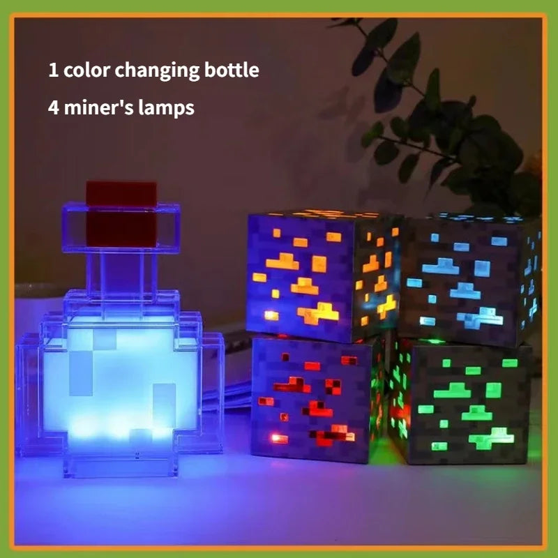 Minecraft LED Light USB Charging Table Lamp