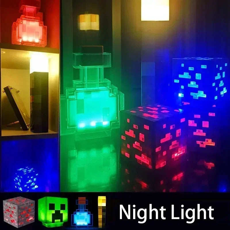 Minecraft LED Light USB Charging Table Lamp