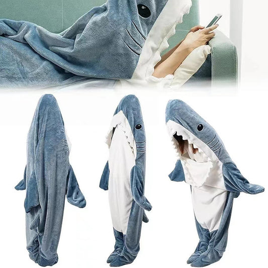 Cozy Fleece Shark Blanket For Women