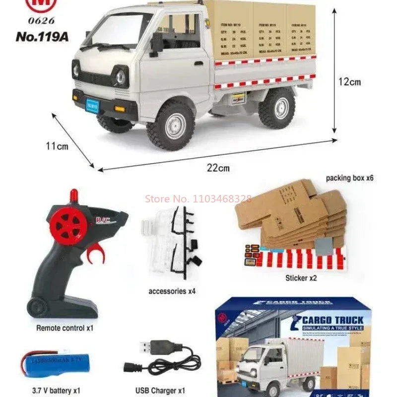 1:16 Wpl D12 Remote Controlled Electric Truck Toy