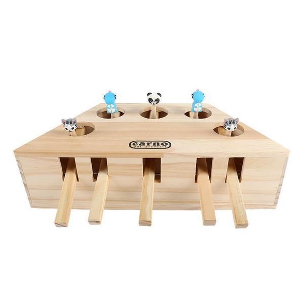 Wooden Imitation Mole Mouse Playing Cat Game