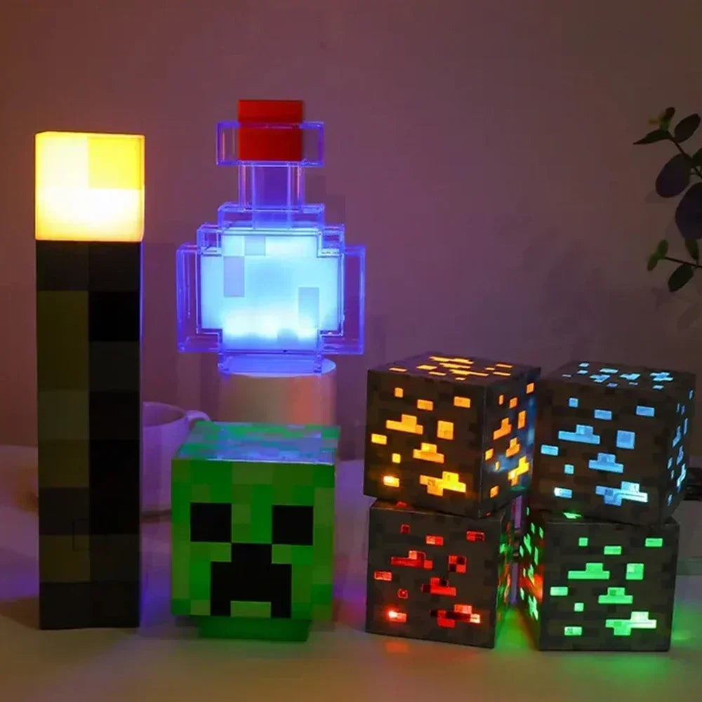 Minecraft LED Light USB Charging Table Lamp