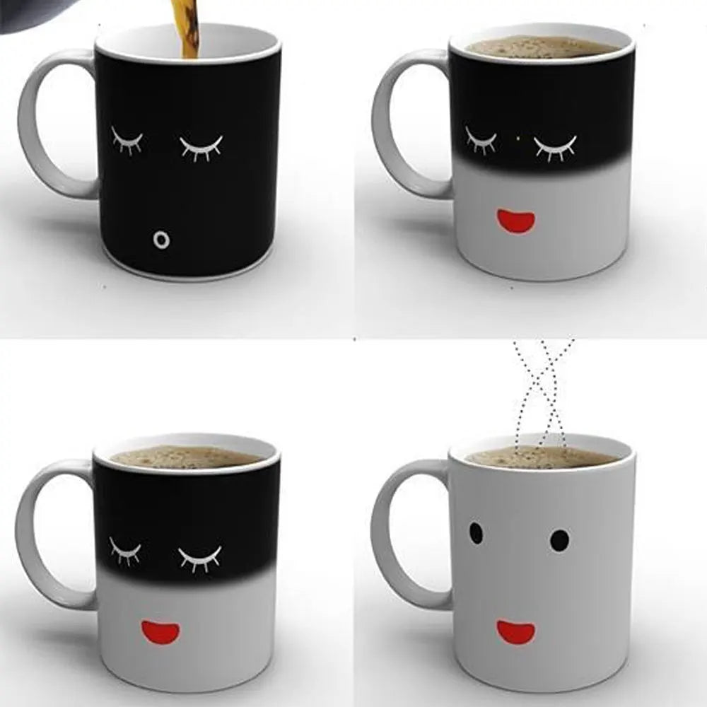 1 pcs Sad Face to Happy Face Color Changing Mug