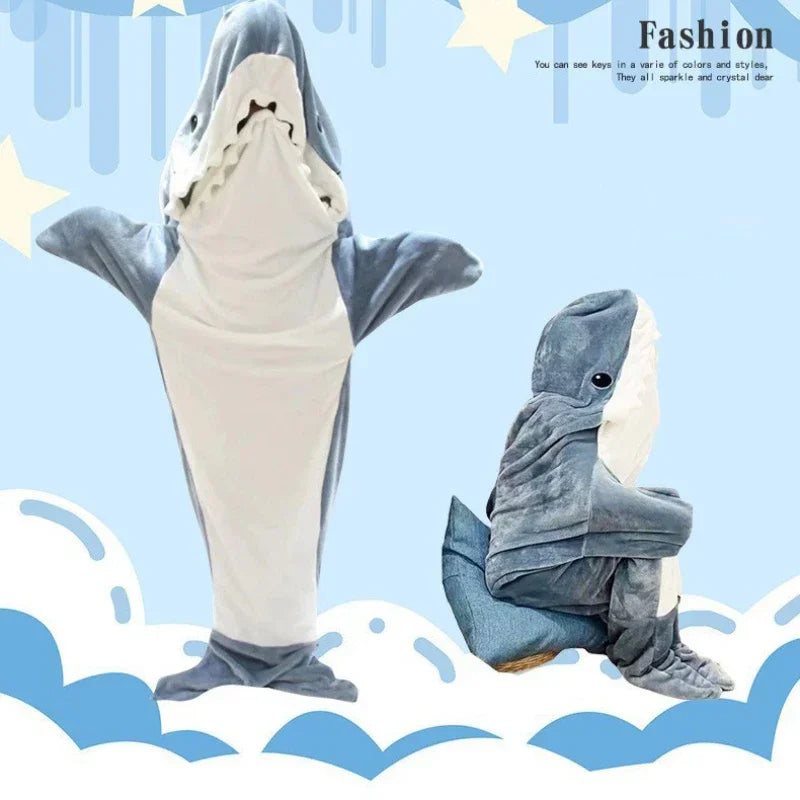 Cozy Fleece Shark Blanket For Women