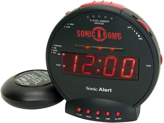 Sonic Alert Vibrating Alarm Clock Heavy Sleepers