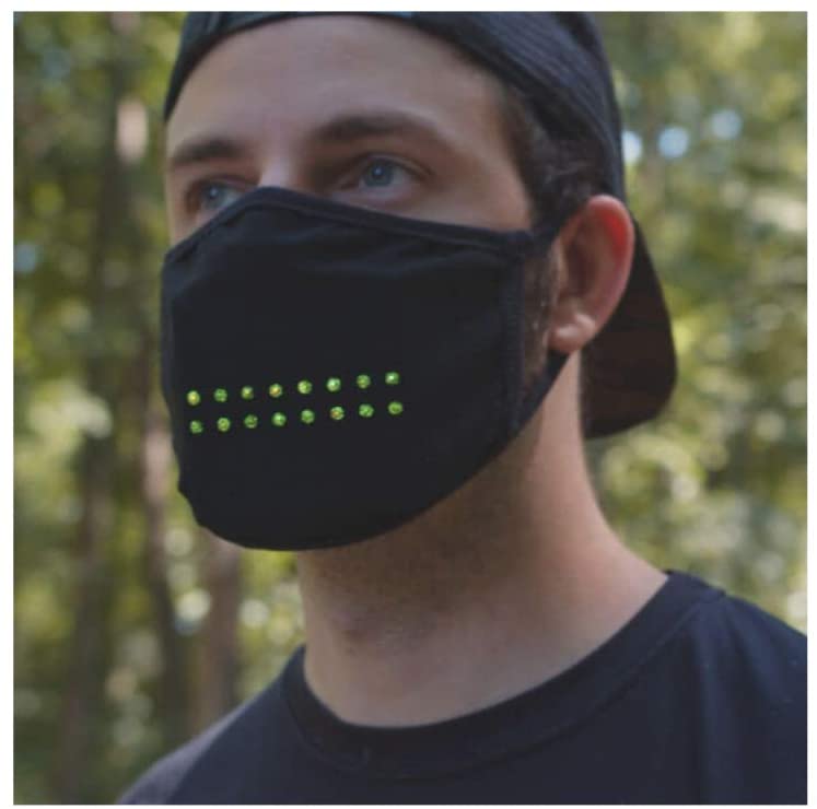 Face Mask Voice Activated LED Smart Mask