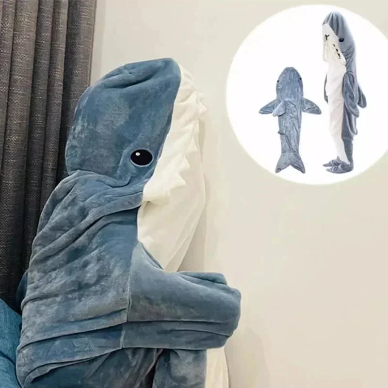 Cozy Fleece Shark Blanket For Women