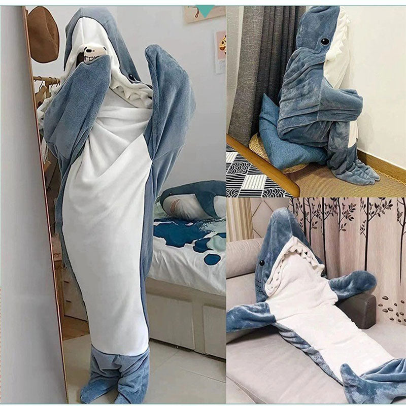 Cozy Fleece Shark Blanket For Women