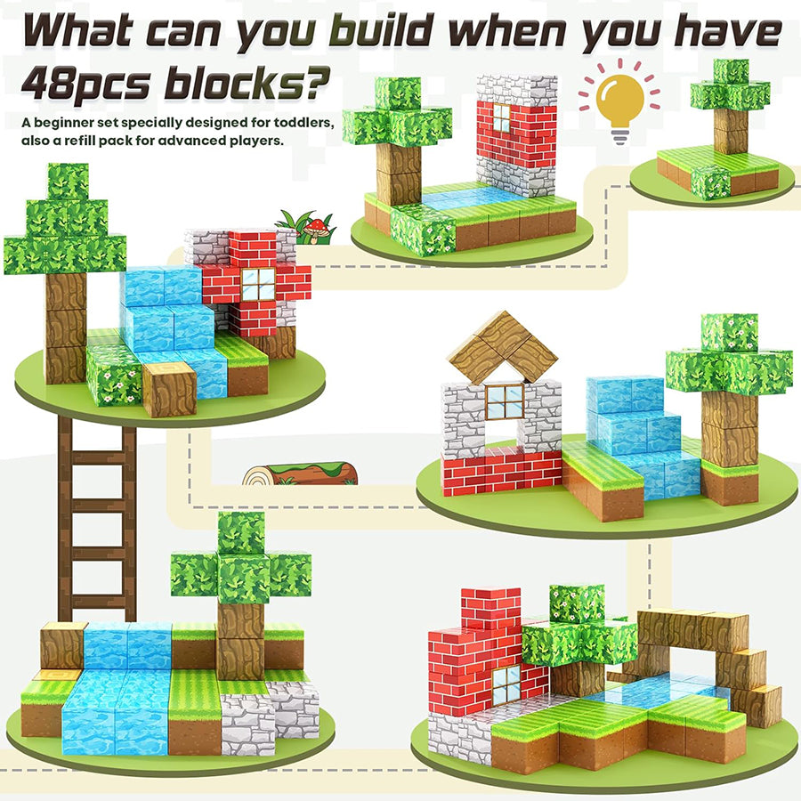 Minecraft Magnetic Blocks for Kids