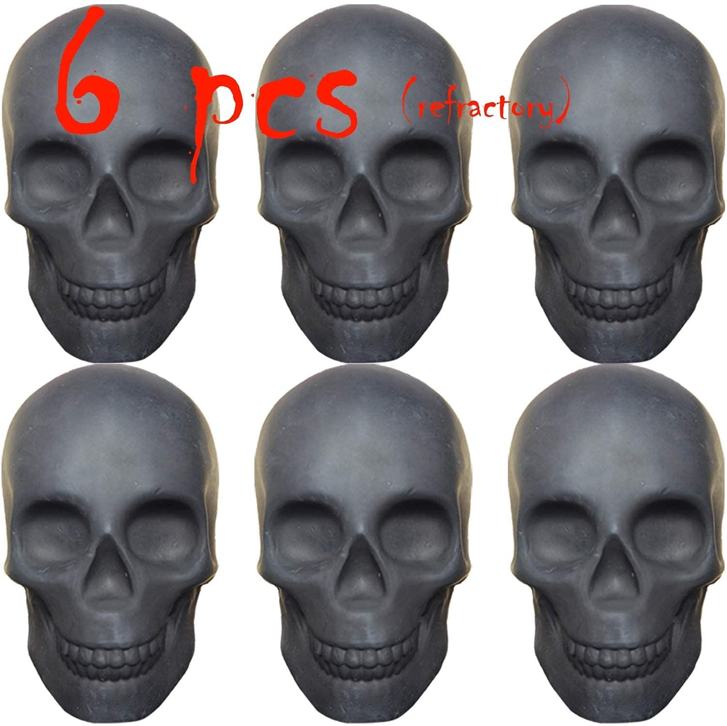 Skull Charcoal Imitated Human Skull Gas Log for Indoor or Outdoor Fireplaces