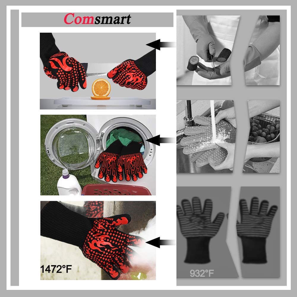 1472°F Heat Resistant BBQ Gloves