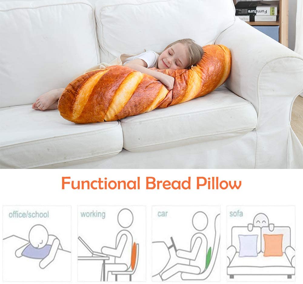 3D Simulated Snack Bread Shape Pillow