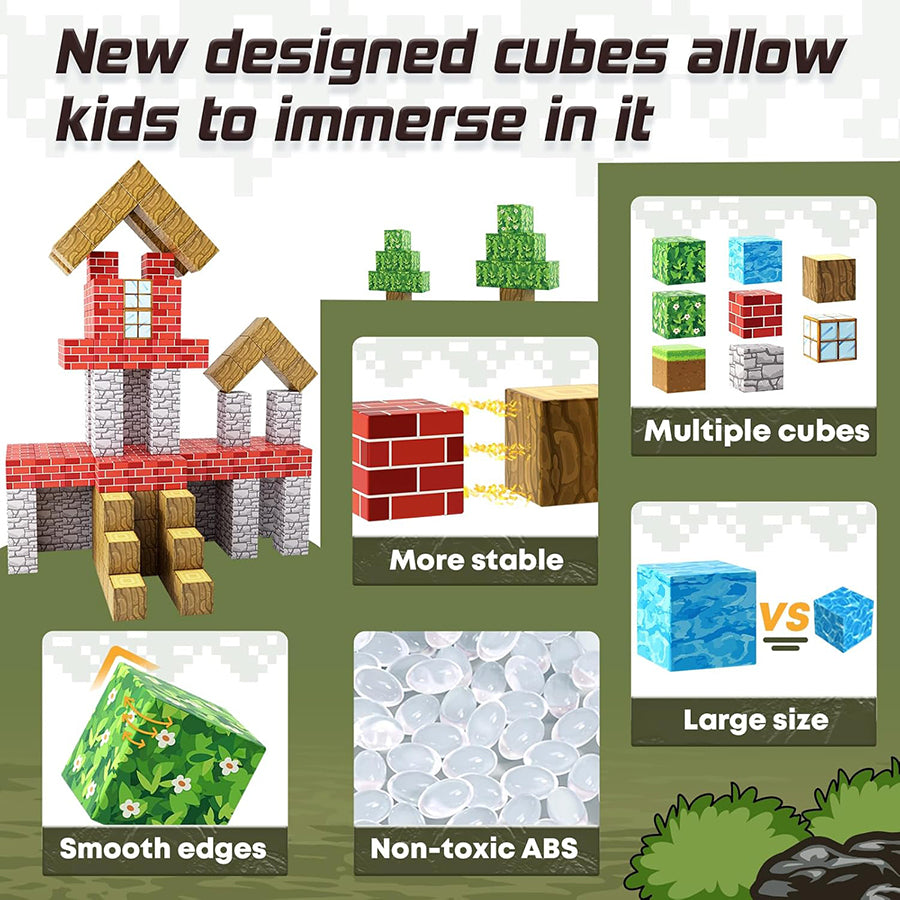 Minecraft Magnetic Blocks for Kids