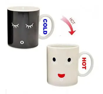 1 pcs Sad Face to Happy Face Color Changing Mug