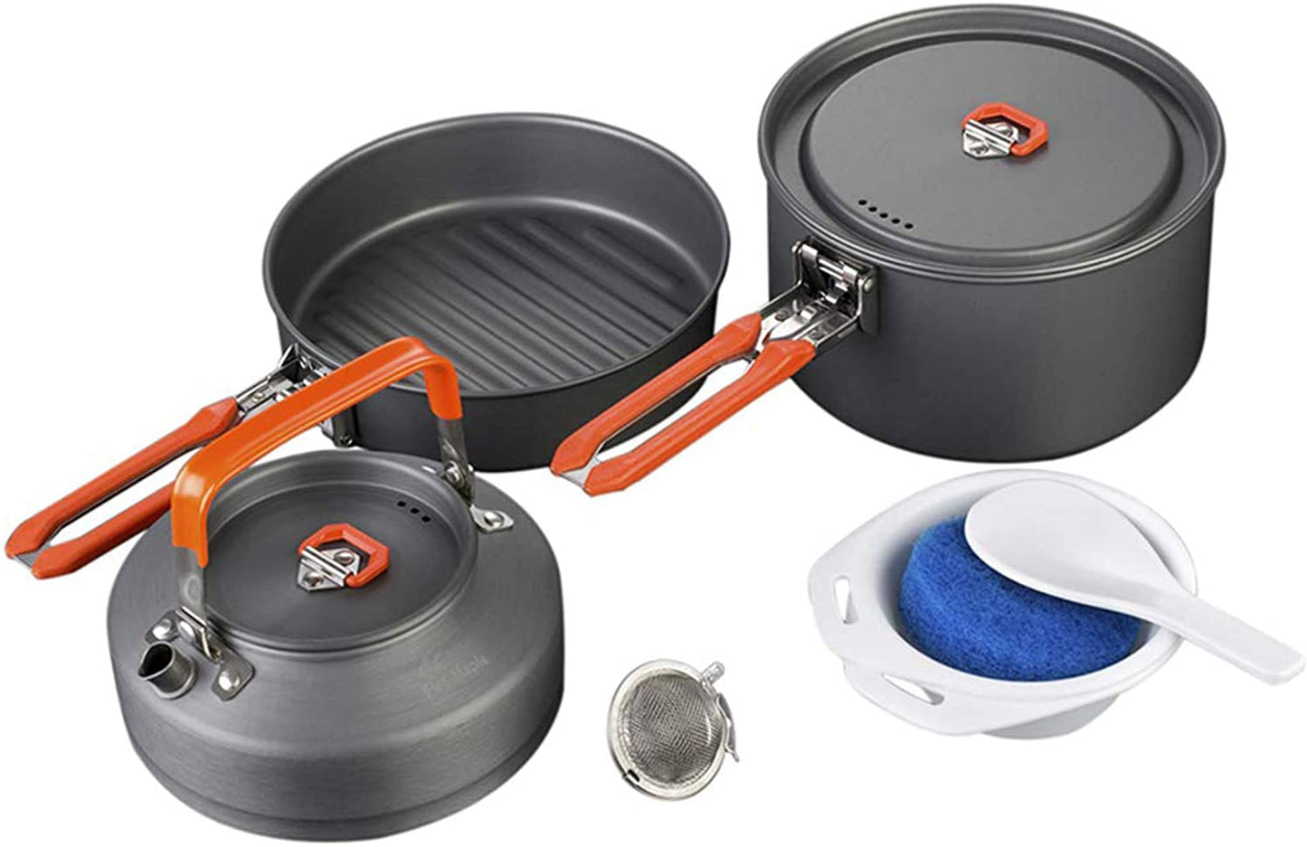 12 Pcs Camping Cookware Mess Kit