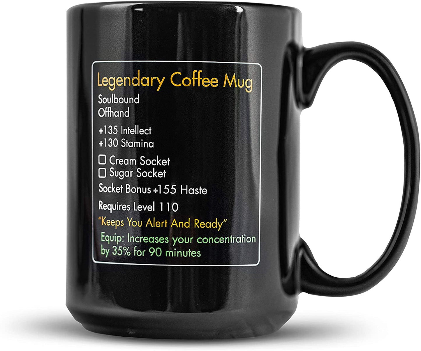 Legendary Large Ceramic Black Coffee Mug