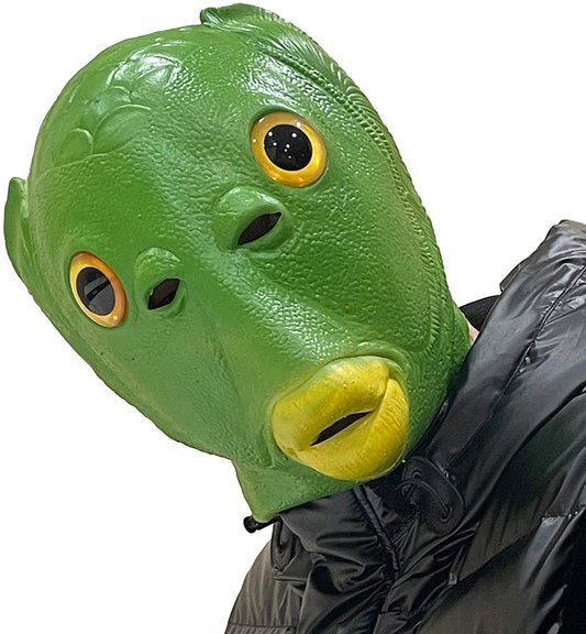 Green Funny Fish Head Masks