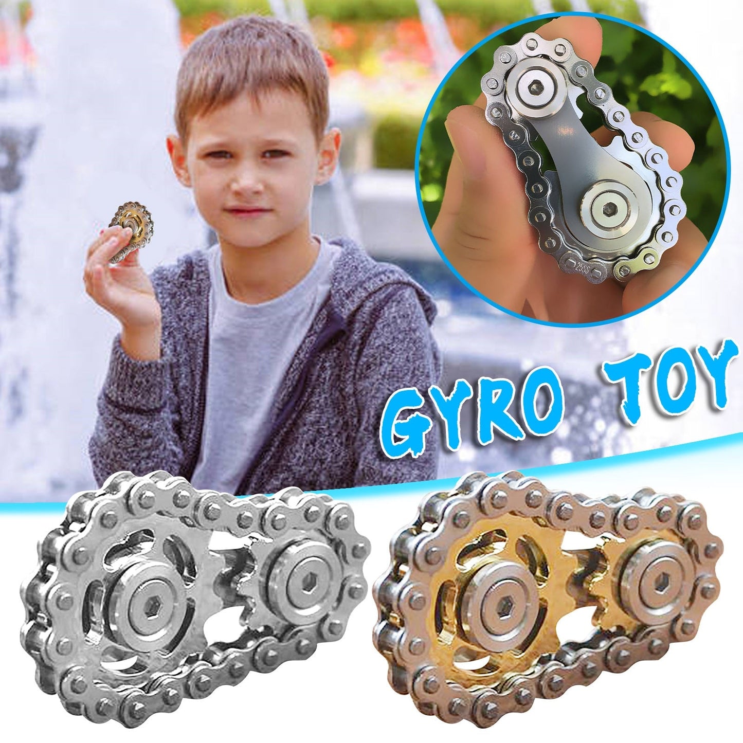 Metal Gear Chain Gyro Spinner