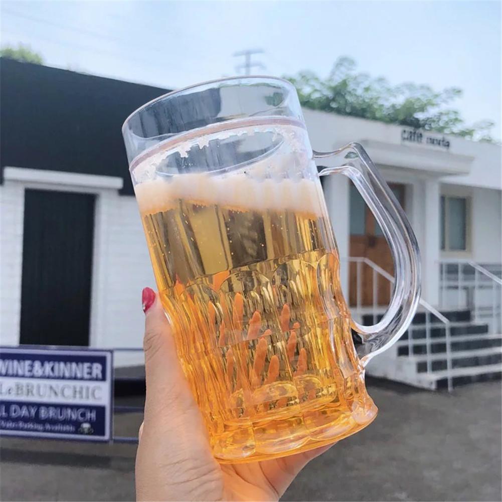 450ml Creative Cool Double Mezzanine Summer Fake Beer Glass