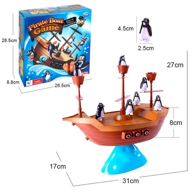 Pirate Boat Penguins Balancing Game