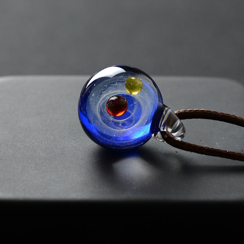 Universe Glass Bead Planets Pendants