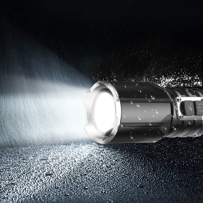 Powerful Zoomable Torch Rechargeable Flashlights Waterproof