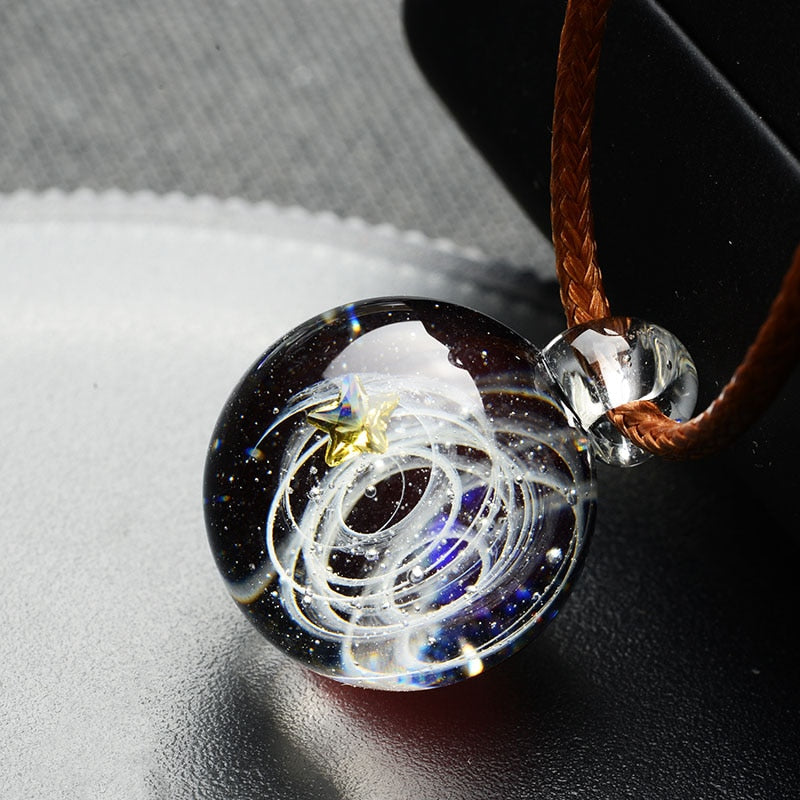 Universe Glass Bead Planets Pendants