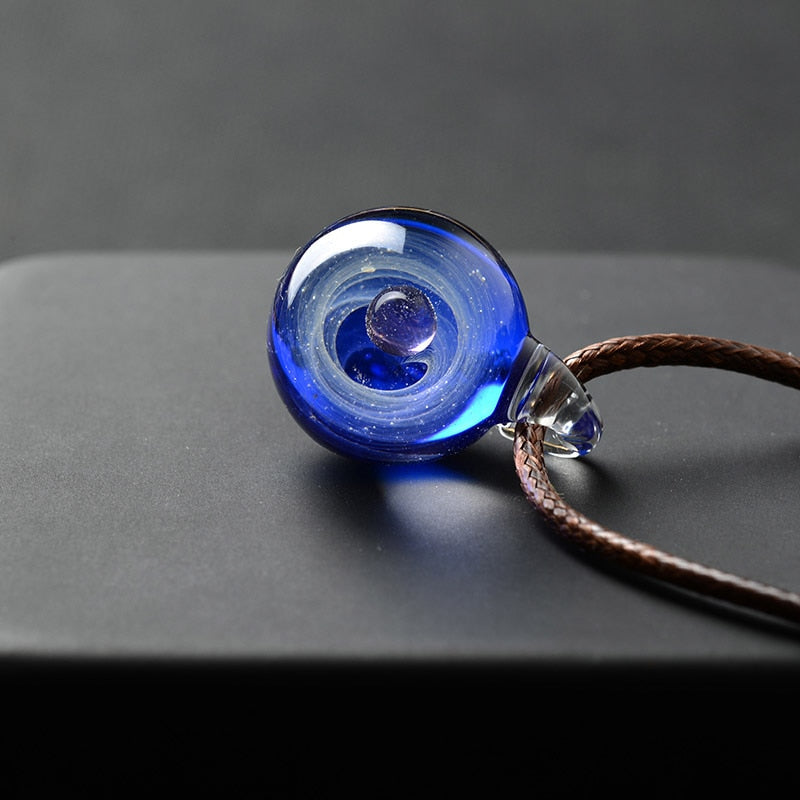 Universe Glass Bead Planets Pendants