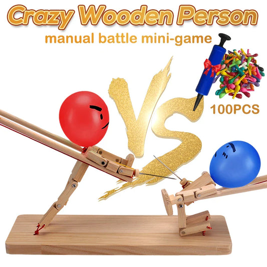 Balloon Bamboo Man Battle Wooden 100-150 Balloons