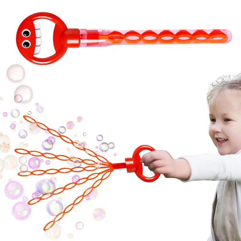 Wand 32 Holes Handheld Smiling Face Bubble Stick