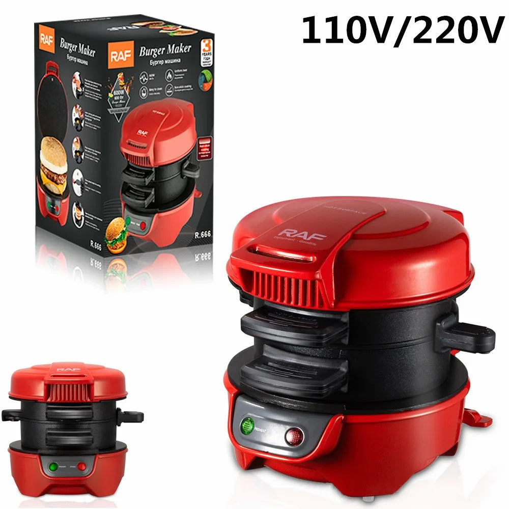 Electric Burger Sandwich Maker 600W Bread Grill Baking