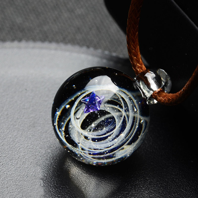 Universe Glass Bead Planets Pendants