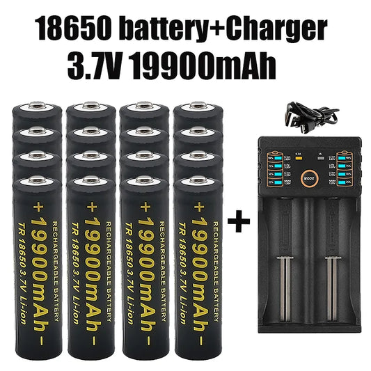 18650 lithium battery torch  3,7 V 19900 Mah