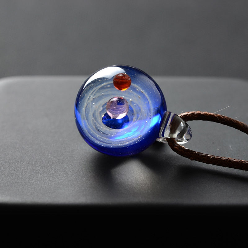 Universe Glass Bead Planets Pendants