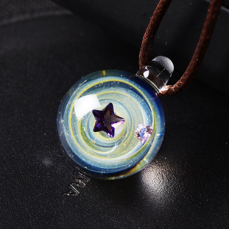 Universe Glass Bead Planets Pendants