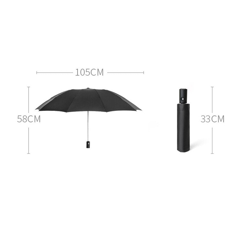 Waterproof Automatic Folding Rotating Umbrella With LED light