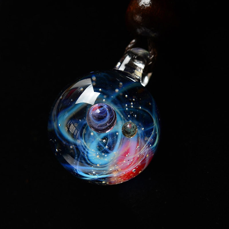 Universe Glass Bead Planets Pendants