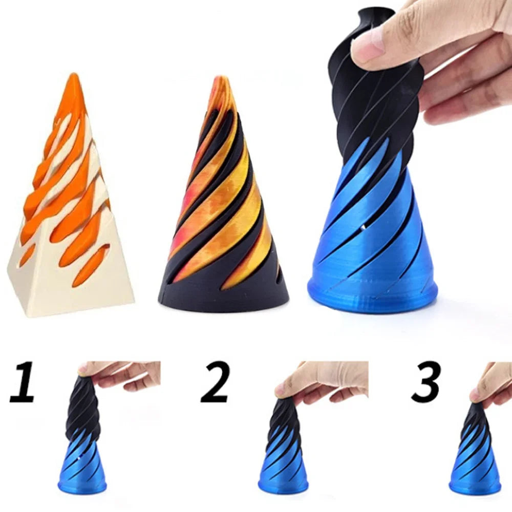 3D Printed Helix Screw Fidget Toy Spiral Cone