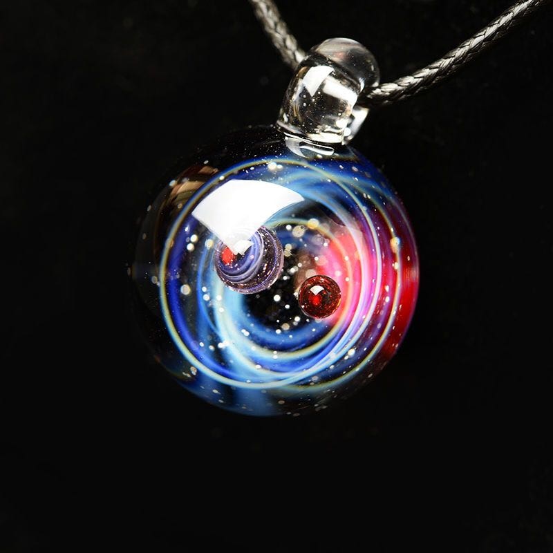 Universe Glass Bead Planets Pendants