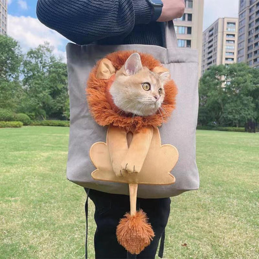 FUNNY LION SHAPED CAT AND DOG CARRYING BAG