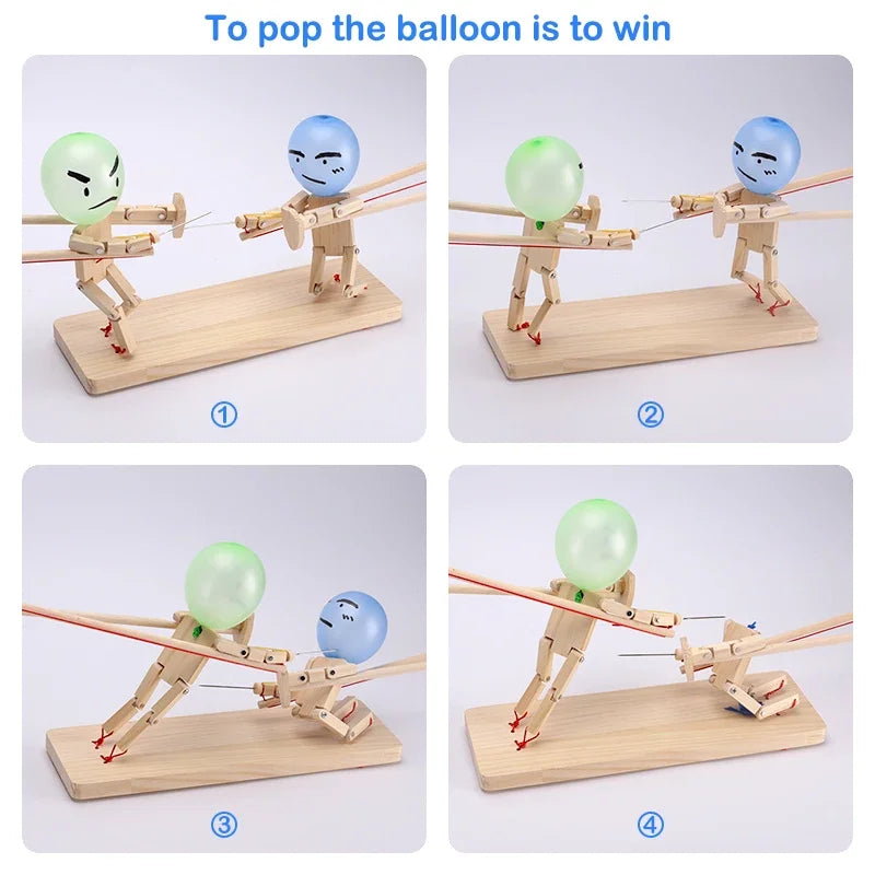 Balloon Bamboo Man Battle Wooden 100-150 Balloons