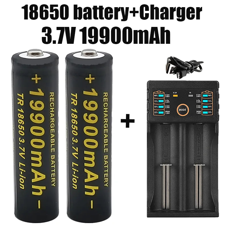 18650 lithium battery torch  3,7 V 19900 Mah