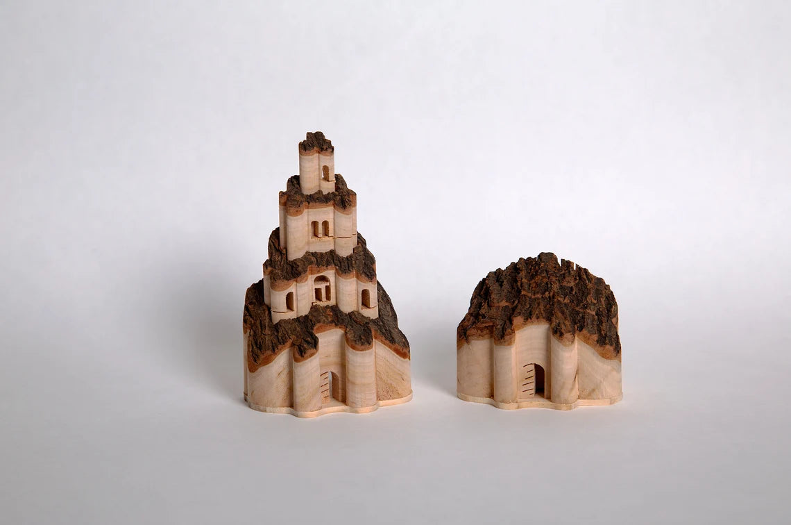 Wood Pop-Up Log Castle