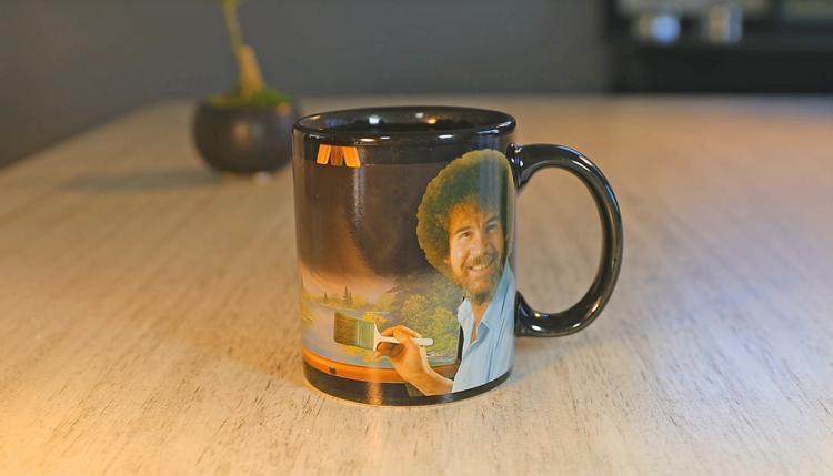 Bob Ross Heat Activated Changing Canvas Mug