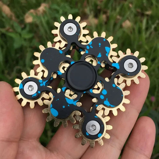 9 Gear Linkage Metal Fidget Spinner Copper