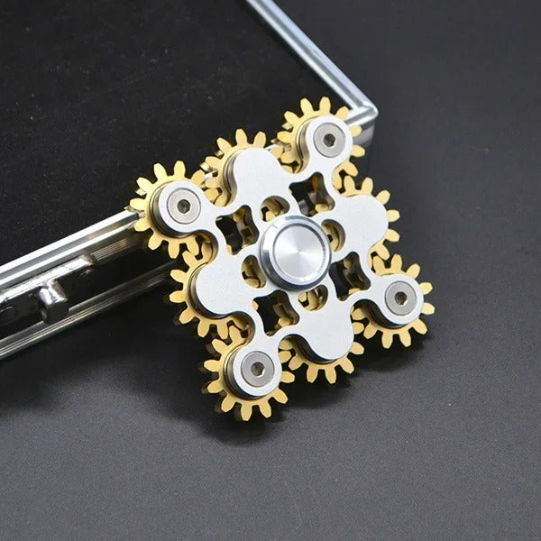 9 Gear Linkage Metal Fidget Spinner Copper