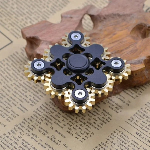 9 Gear Linkage Metal Fidget Spinner Copper