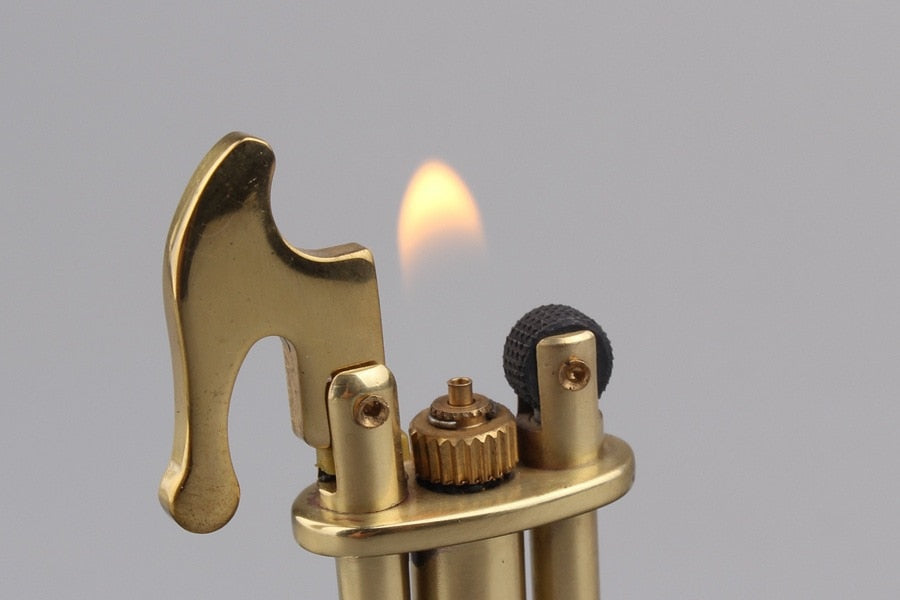 Metal Brass Grinding Wheel Flame Gas Lighter