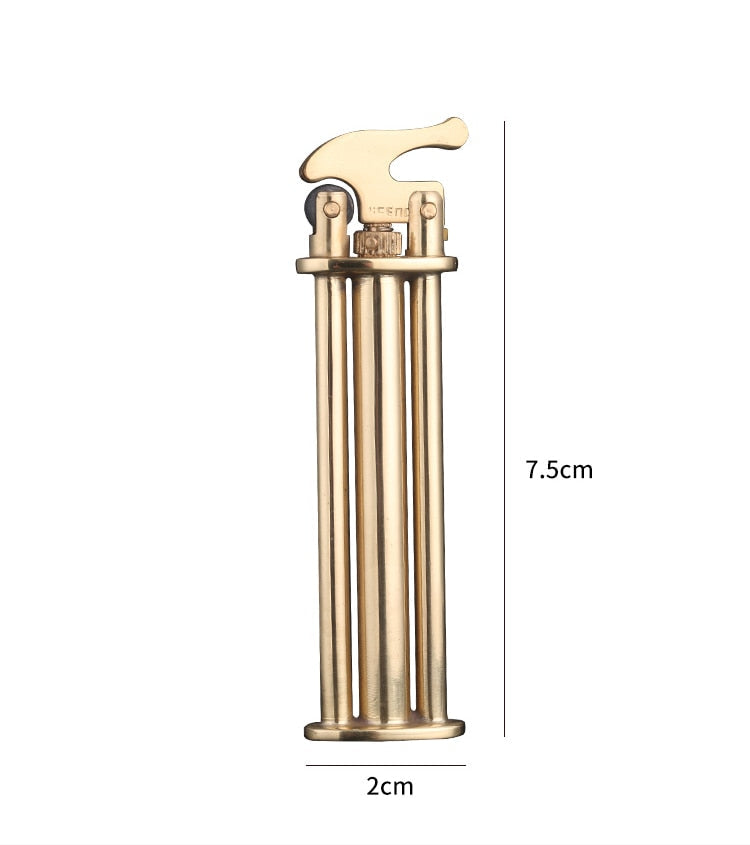 Metal Brass Grinding Wheel Flame Gas Lighter