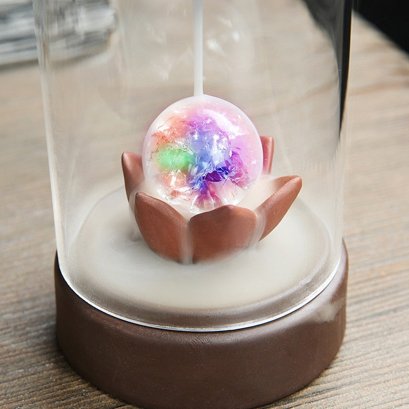 Colorful Led Ball Windproof Backflow Incense Burner